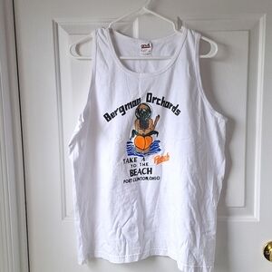 Large never worn, cotton 1990s funny graphic tank top from Ohio.